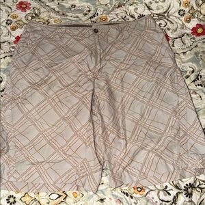 Columbia Titanium Plaid Shorts - Beige & Brown